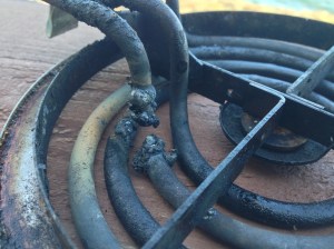 The failure spot is where it attempted to weld itself to the pot.