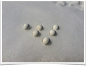 Hot eggs placed in the (still abundant) Easter snow. This really was not as exciting as hoped.