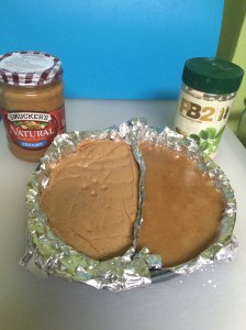 The peanut butter fudges... well at least one side is fudge