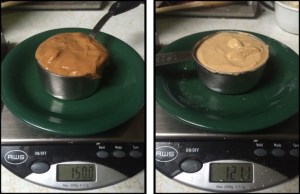 Natural Peanut Butter (left) and PB2 (right)