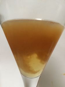 Sidecar made with the Keywest lemon juice. This drink suffered an odd separation that none of the others did.