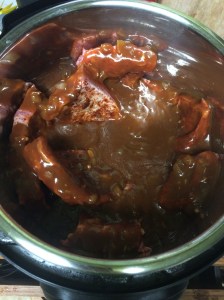 Ribs, primed for pressure cooking.