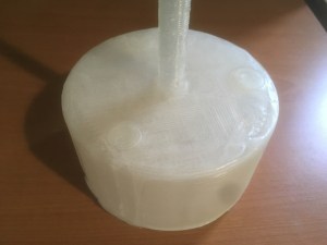 Wax patched reservoir.