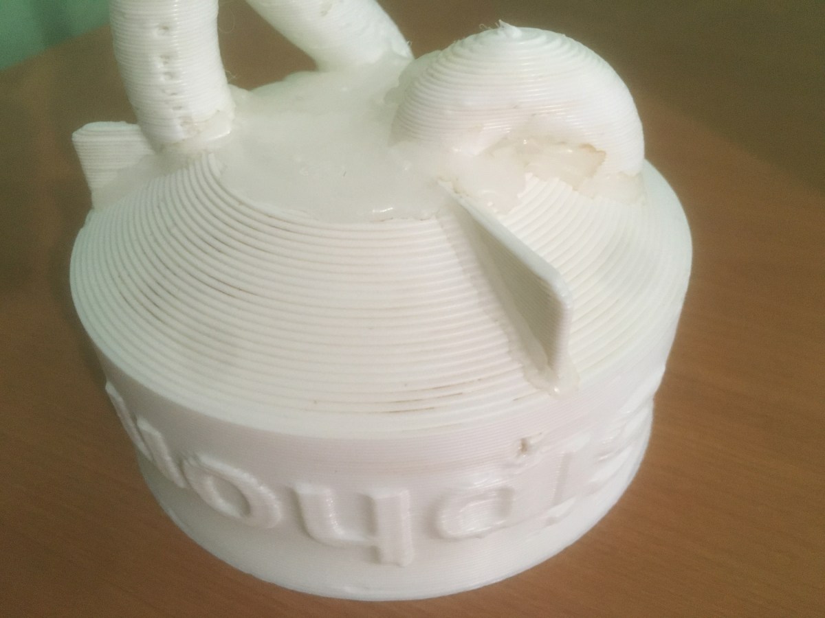 Shows paraffin wax patching.