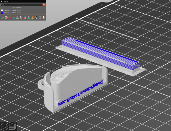 Sliced 3-layer adapter.